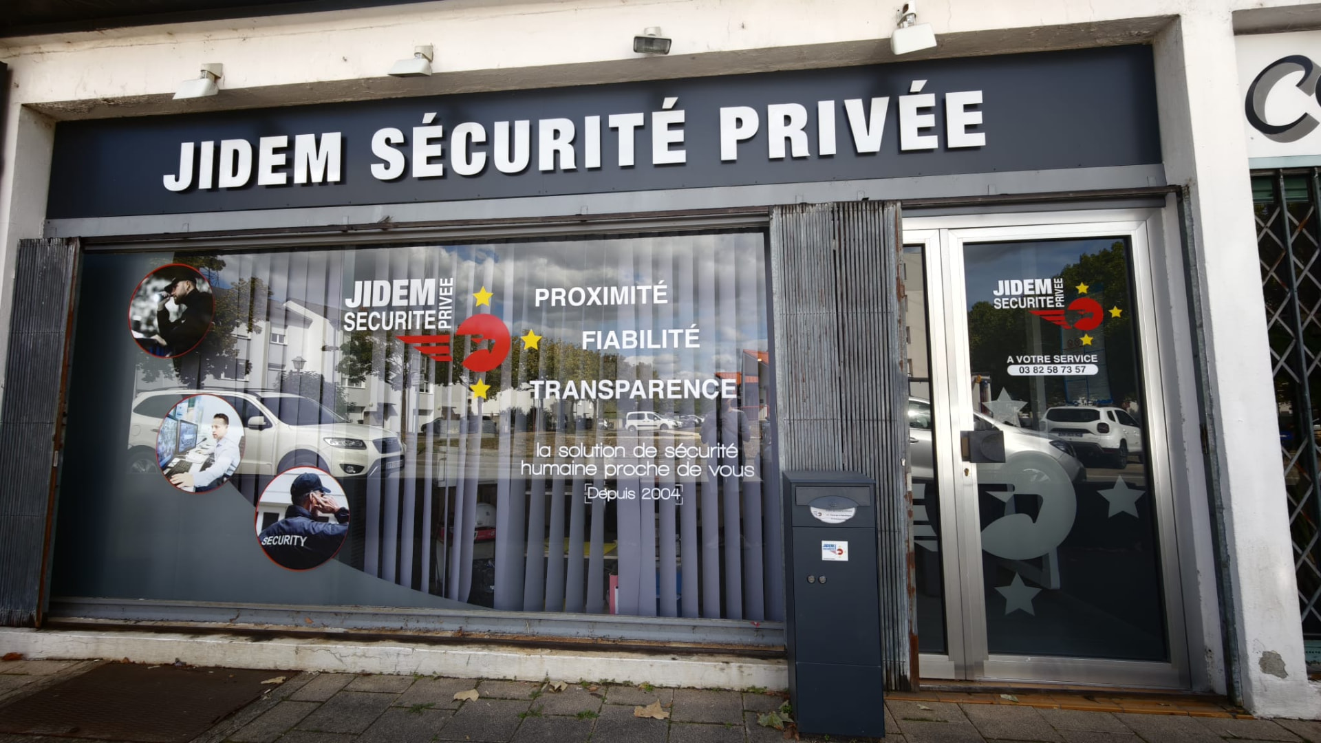 Façade de l'agence JIDEM Sécurité Privée à Guénange